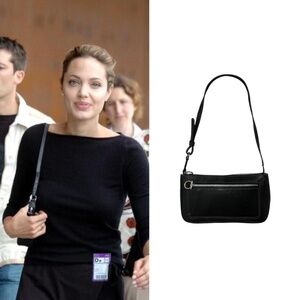 Vintage Calf Leather Mini Shoulder Purse As Seen On Angelina Jolie